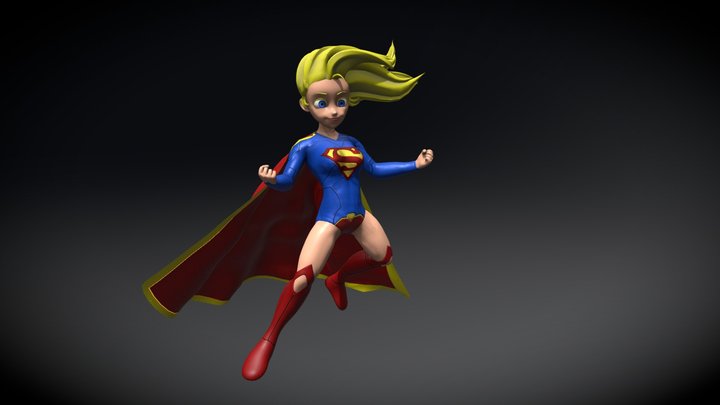 Super Girl 3D Model