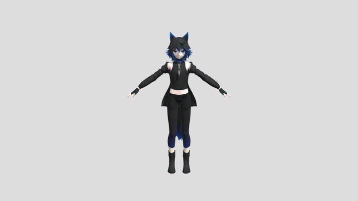 Blue Wolfboy 3D Model
