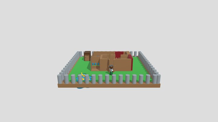 English Project Color 3D Model