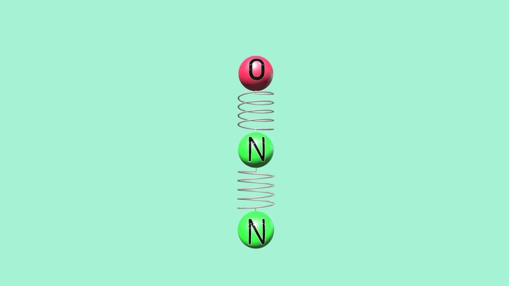3D molecular model of N2O 3D Model