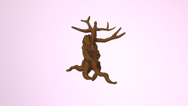 Stylized Tree (No Foliage) 3D Model