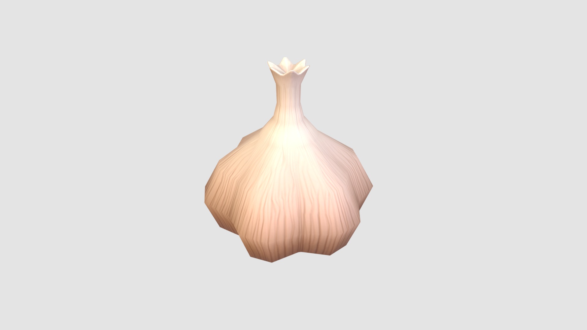 3D model Garlic - This is a 3D model of the Garlic. The 3D model is about a pink and white vase.