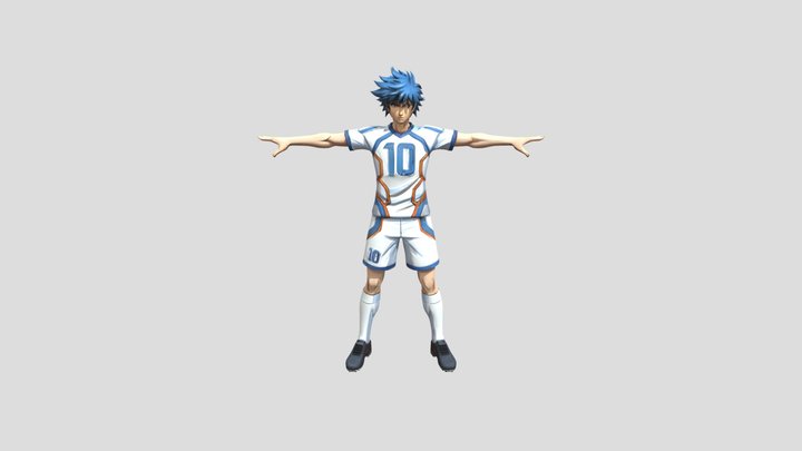 Anime Style Player Character – Game Ready 3D 3D Model