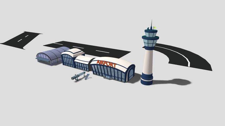 Airport Outside Building Pack – Free 3D Model STL