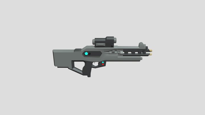 R-AR Railgun 3D Model