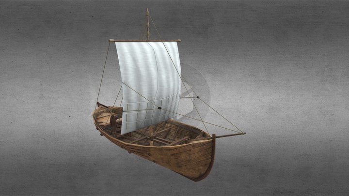 Medieval boat -Kalmar Boat 3D Model