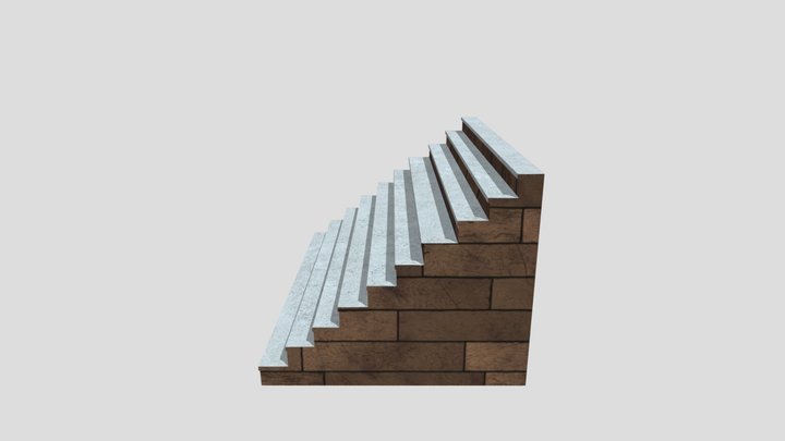 Simple large stair case 3D Model