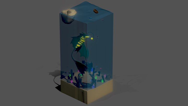 Cube world | school assignment. 3D Model