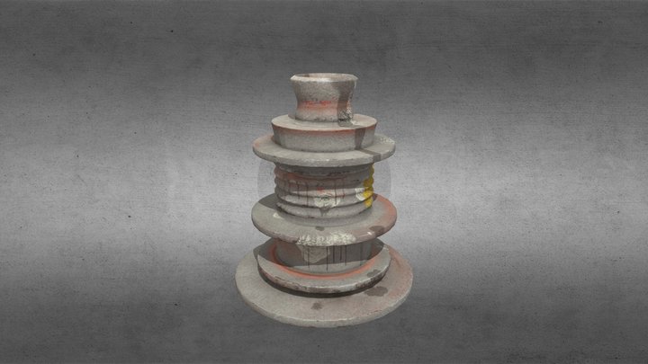 (Container) Post Apocalyptic Fountain 3D Model