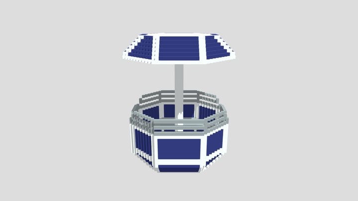Ferris Wheel Cart (Blue) 3D Model