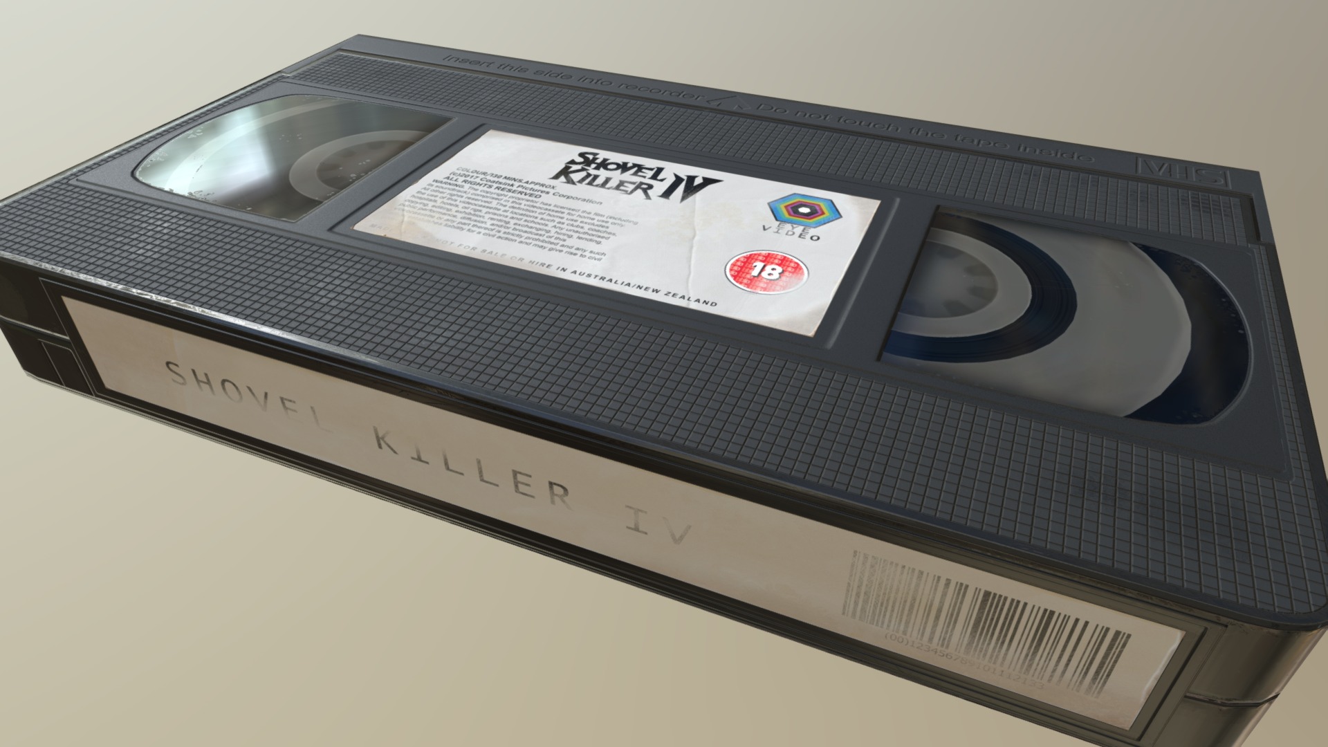 3D model VHS Cassette Tape - This is a 3D model of the VHS Cassette Tape. The 3D model is about a silver and black cassette player.