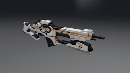 Final Low Sci Fi Gun01 3D Model