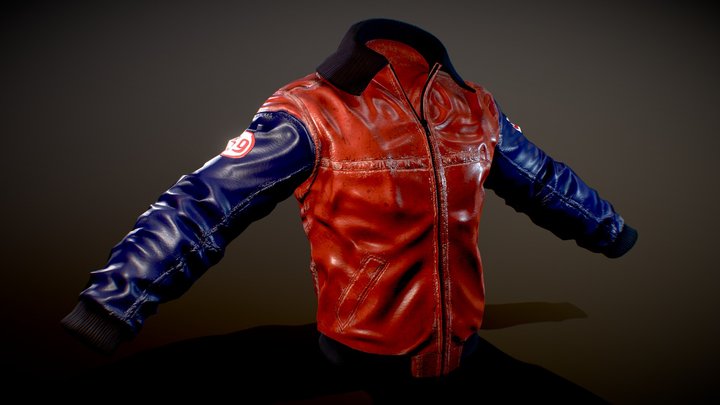 Goku 59 Leather Jacket 3D Model