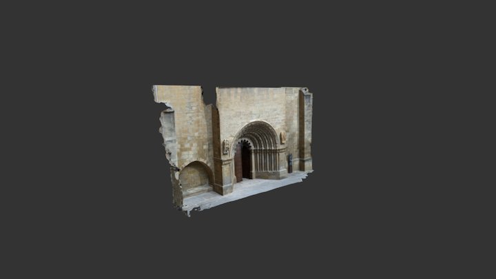 Portada Iglesia de Santiago en Puente La Reina 3D Model