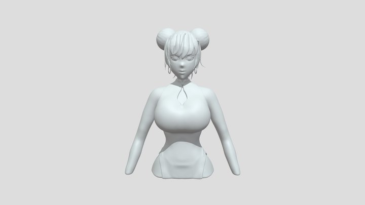 Bust Sculpt Final Model/ Retopology 3D Model