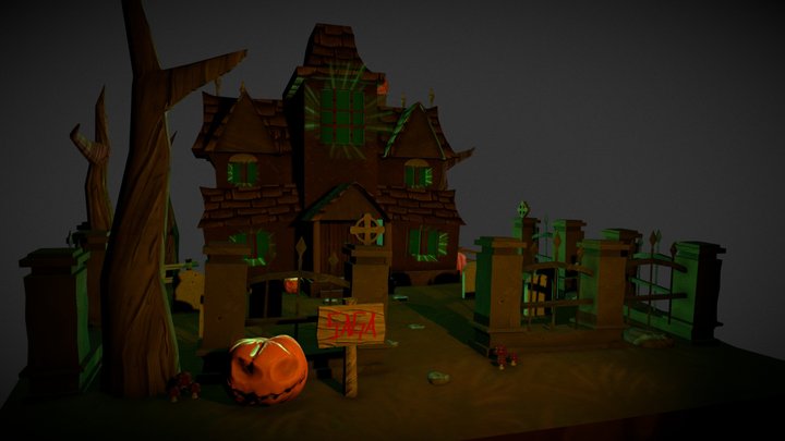 Art Halloween SAGA SCHOOL 3D Model