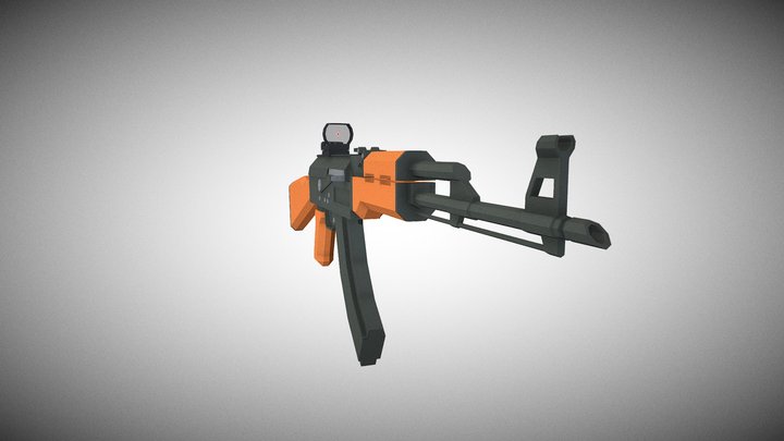 AK-47 RedDot 3D Model