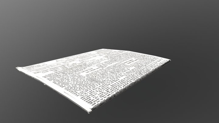 Retro Newspaper 3D Model