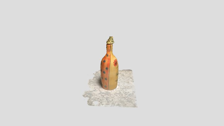Decorative Oil Bottle 3D Model