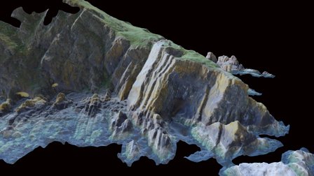 Fastcastle Head, Berwickshire Coast 3D Model