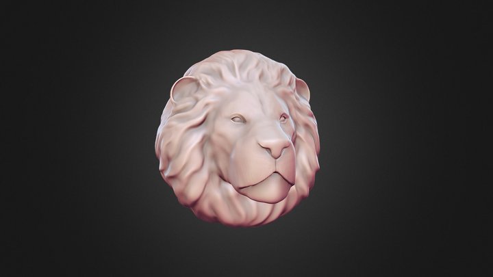 Lion Head 261k 3D Model