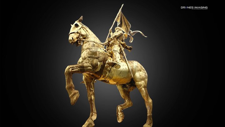 Jeanne d'Arc golden statue - Paris 3D Model