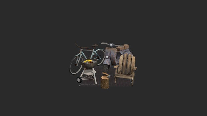 DAE 5 Finished props - Eco House 3D Model