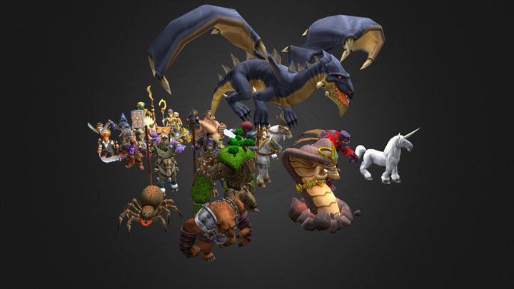 Fantasy characters animated Ultimate Bundle 3D Model