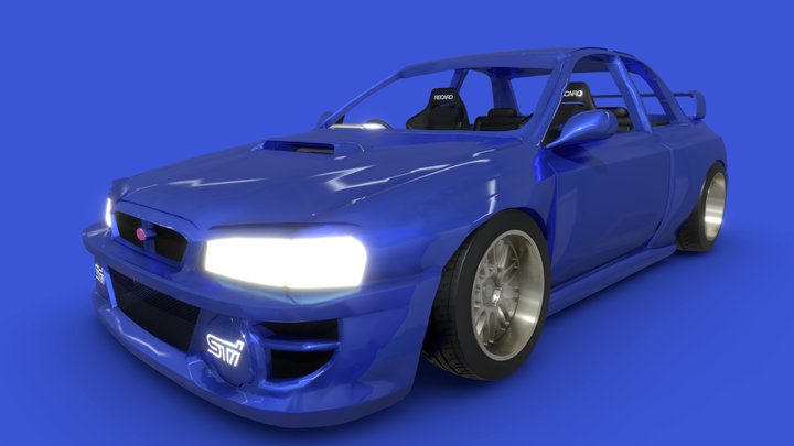 Subaru Impreza 22B – Kostenloses 3D-Modell STL