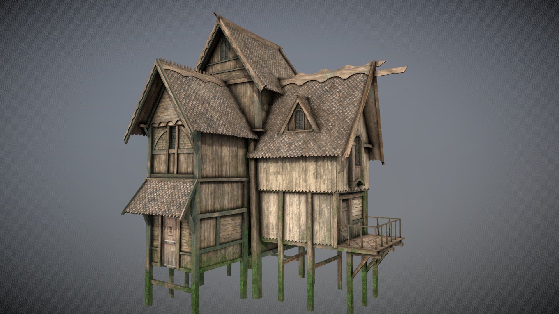 Medieval lake village - House 18 — Sketchfab embed 3D viewer