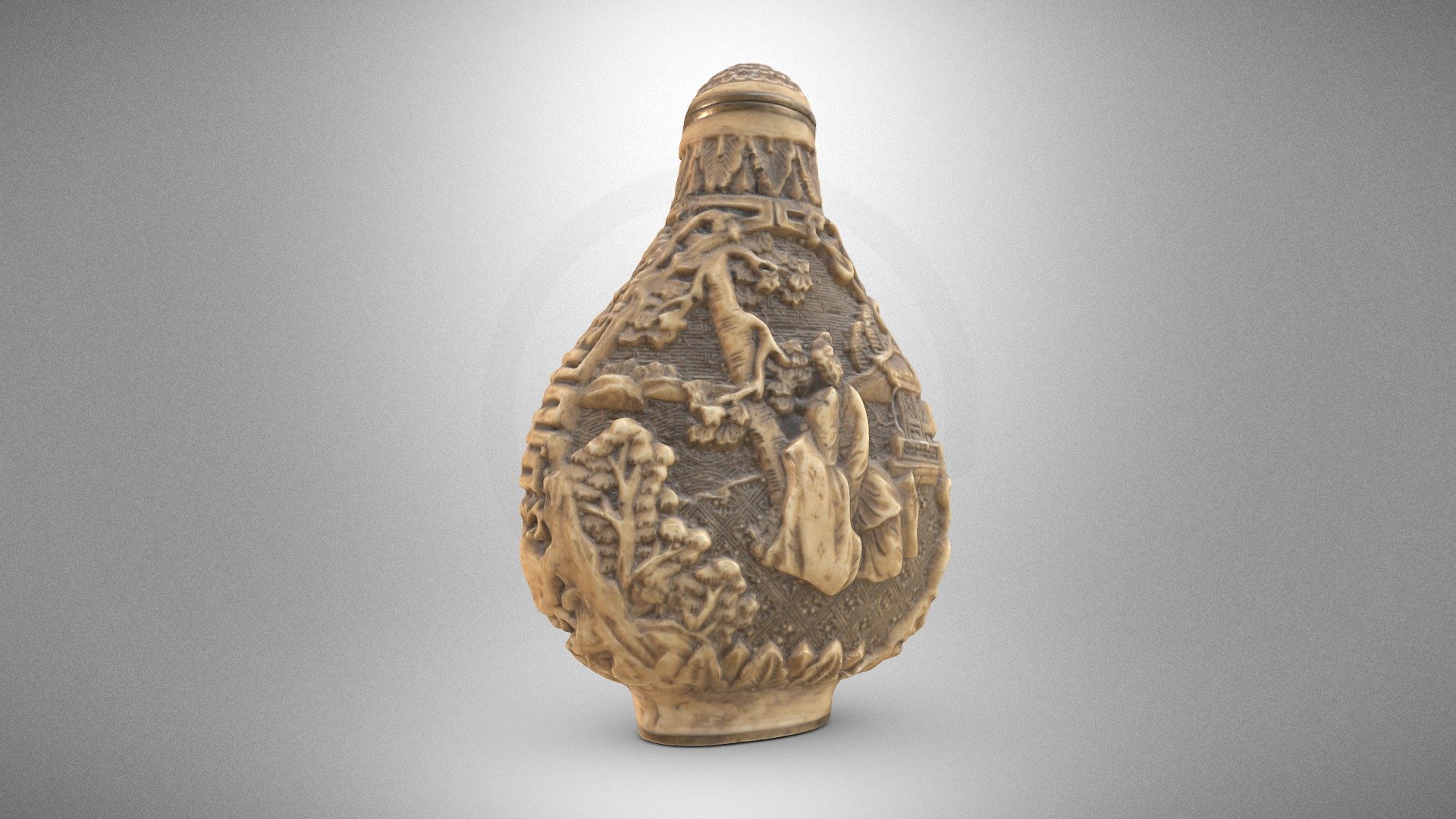 Carved perfume bottles