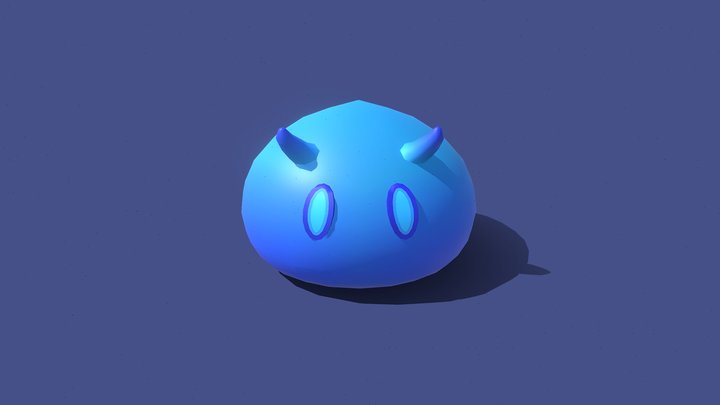 Blue Slime 3D Model