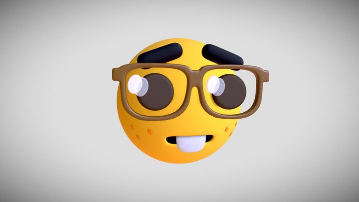 Nerd Emoji 3D 3D Model