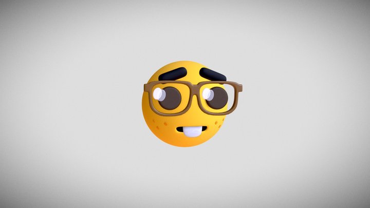Nerd Emoji 3D 3D Model