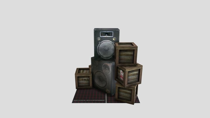 Box And Crates 3D Model