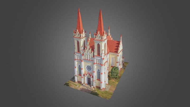 St. Josaphat Kuncevich Church in Gęś 3D Model