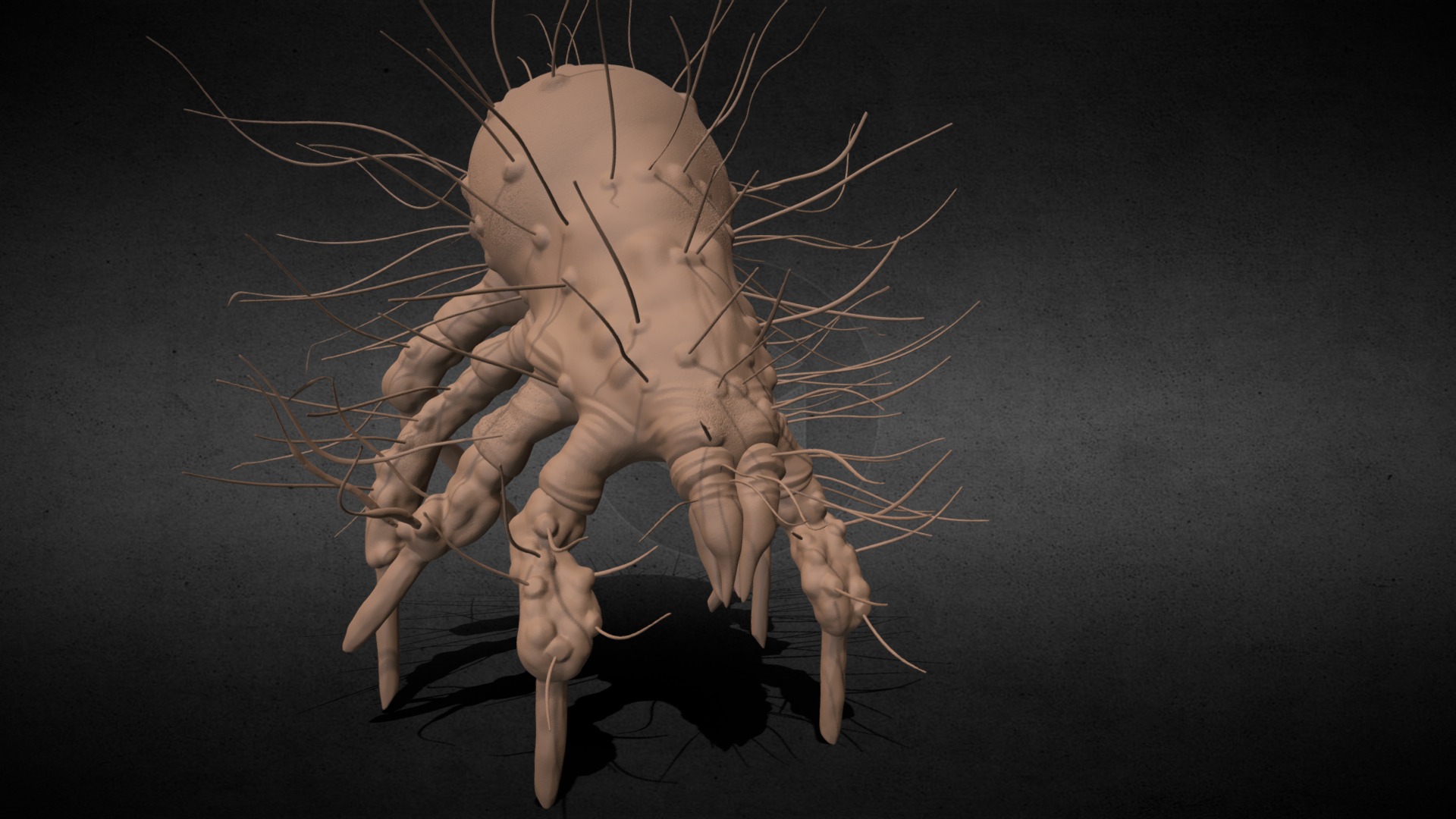 3D model Day 06 Dust Mite (Tiny) - This is a 3D model of the Day 06 Dust Mite (Tiny). The 3D model is about a light bulb with a skeleton.