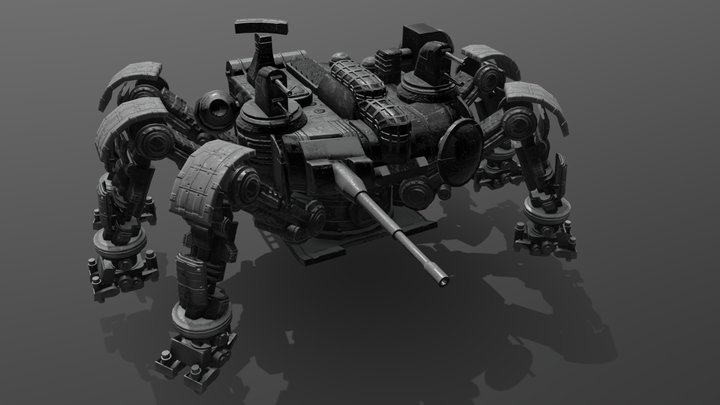 Mech With Uv And Normals 3D Model