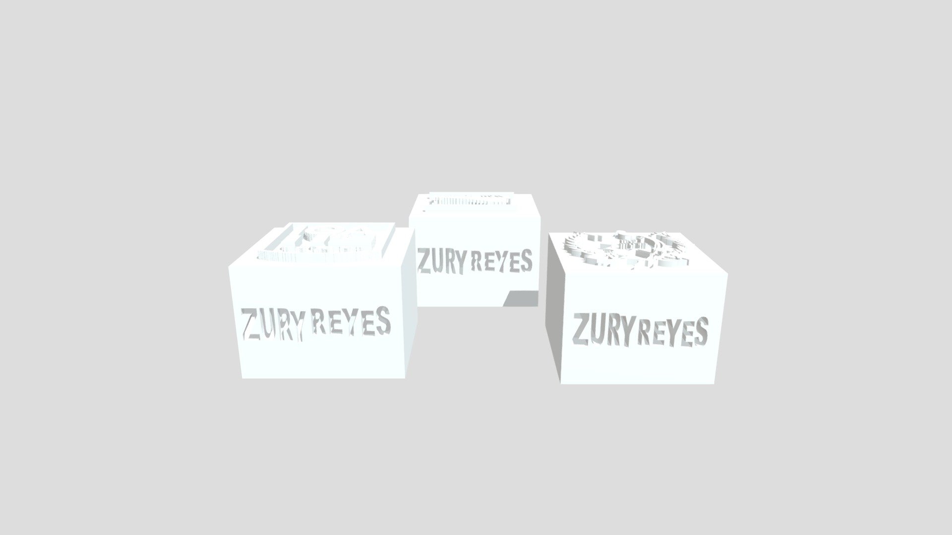 3 cubos