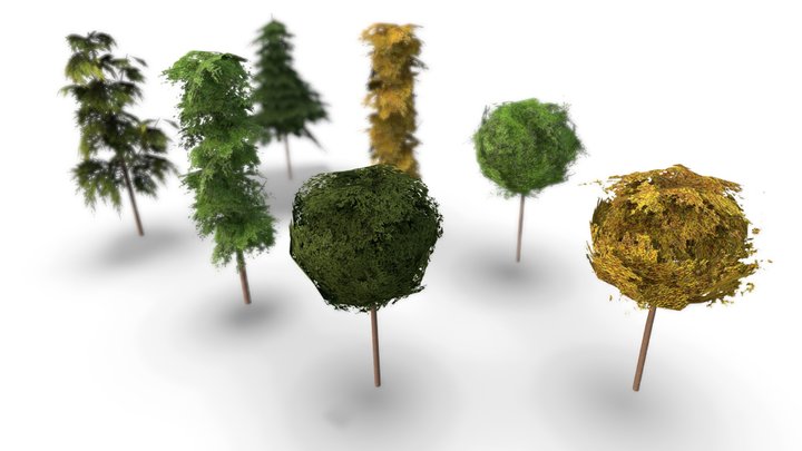 Trees Pack (Low Poly) 3D Model