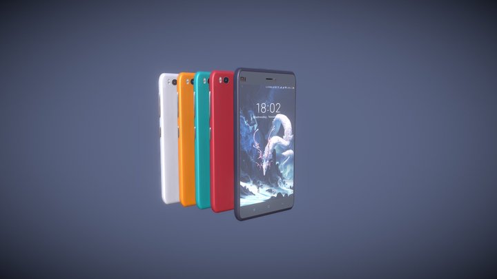 Xiaomi Mi4c smartphone 3D Model