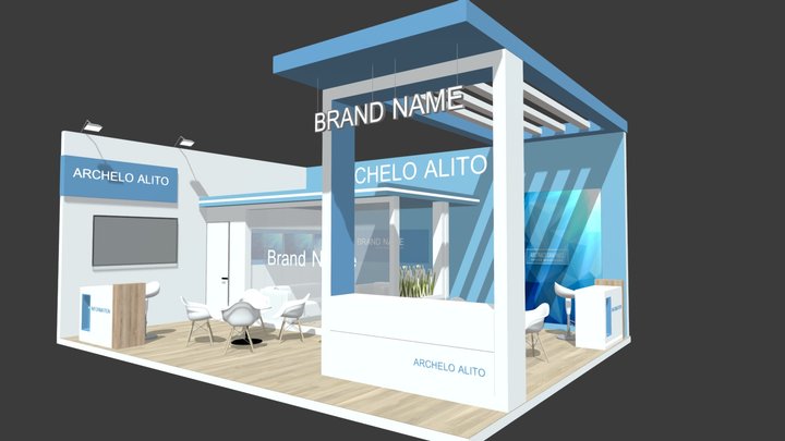 3d stand booth 3D Model