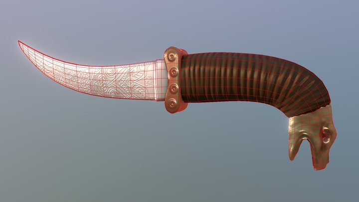 Knife Diff Materials 3D Model