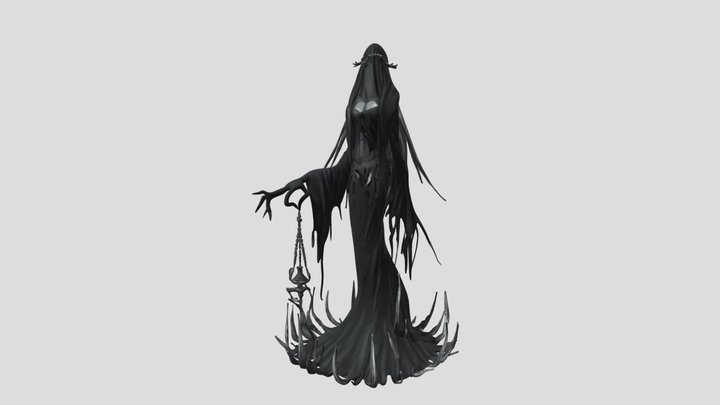 Dark Female Apparition 3D Model 3D Model
