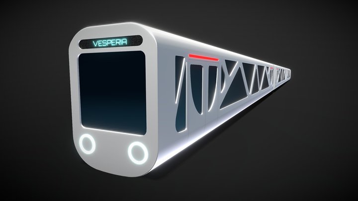 Futuristic train 3D Model