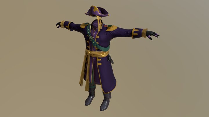 Pirate clothes 3D Model