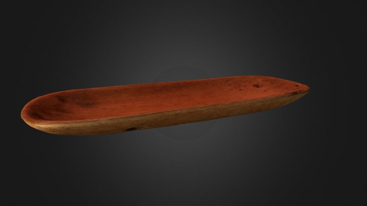 Latvian 11th Century carved wooden bowl 3D Model