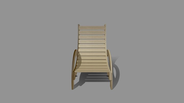 wooden стул2 3D Model