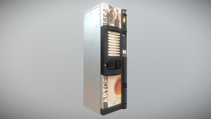 Office's Coffee Vending Machine 3D Model