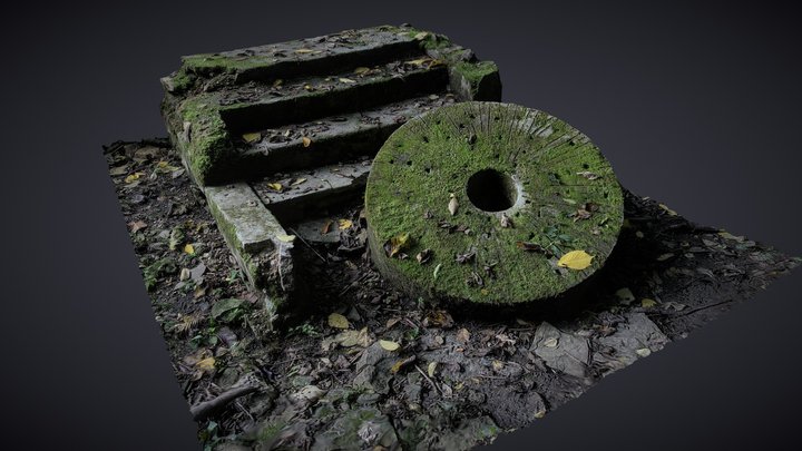 A Watermill Stone 3D Model